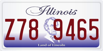 IL license plate Z789465