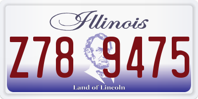 IL license plate Z789475