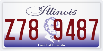 IL license plate Z789487