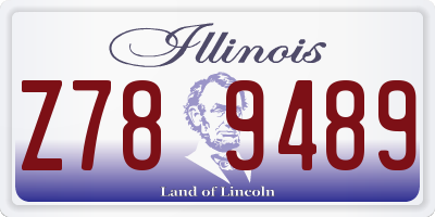 IL license plate Z789489