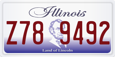 IL license plate Z789492