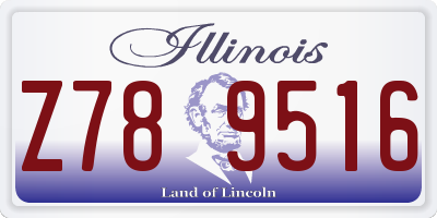 IL license plate Z789516