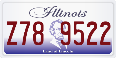 IL license plate Z789522