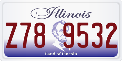 IL license plate Z789532
