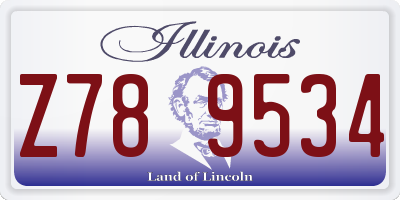IL license plate Z789534