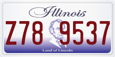 IL license plate Z789537