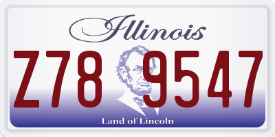 IL license plate Z789547