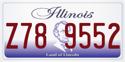 IL license plate Z789552