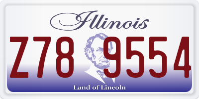 IL license plate Z789554
