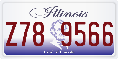 IL license plate Z789566