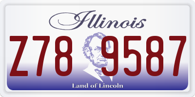 IL license plate Z789587
