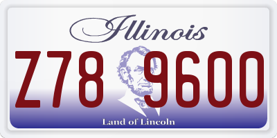 IL license plate Z789600