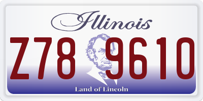 IL license plate Z789610