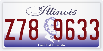 IL license plate Z789633