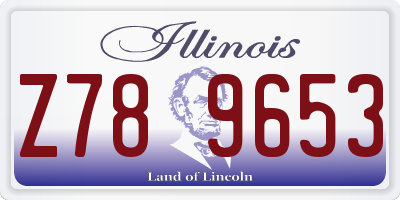 IL license plate Z789653
