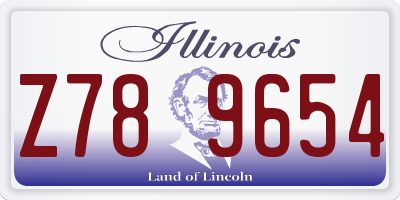 IL license plate Z789654