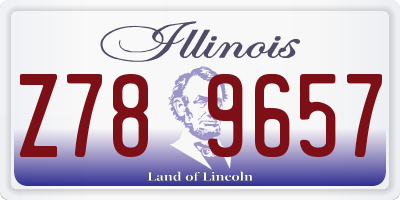 IL license plate Z789657