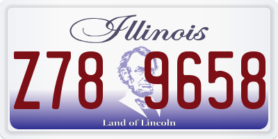 IL license plate Z789658