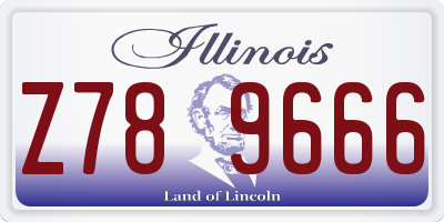 IL license plate Z789666
