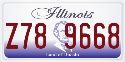 IL license plate Z789668