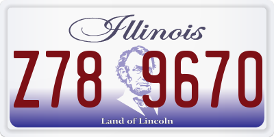 IL license plate Z789670