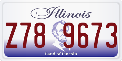 IL license plate Z789673