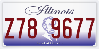 IL license plate Z789677