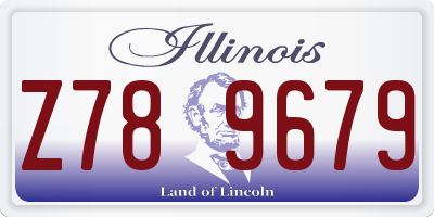 IL license plate Z789679