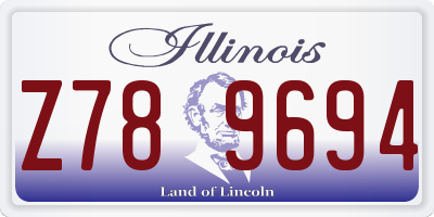 IL license plate Z789694