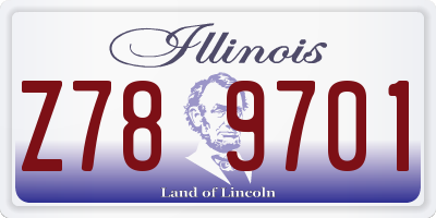IL license plate Z789701