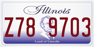 IL license plate Z789703