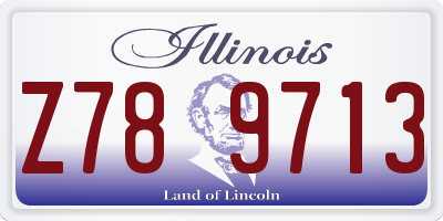 IL license plate Z789713