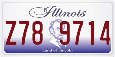 IL license plate Z789714