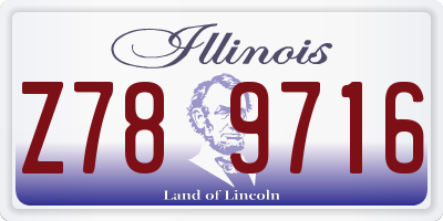 IL license plate Z789716