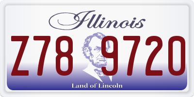 IL license plate Z789720