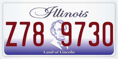 IL license plate Z789730