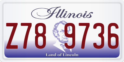 IL license plate Z789736