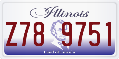 IL license plate Z789751