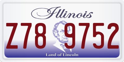 IL license plate Z789752