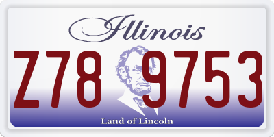 IL license plate Z789753