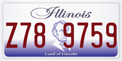 IL license plate Z789759