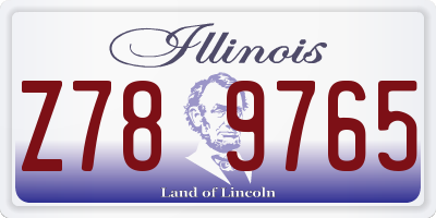 IL license plate Z789765
