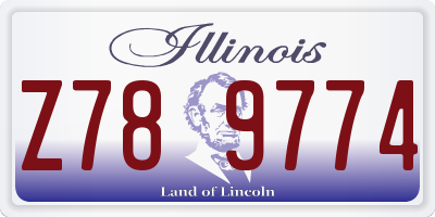 IL license plate Z789774