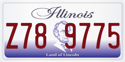 IL license plate Z789775