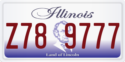 IL license plate Z789777