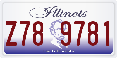 IL license plate Z789781