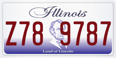 IL license plate Z789787