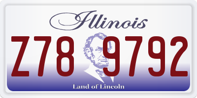 IL license plate Z789792