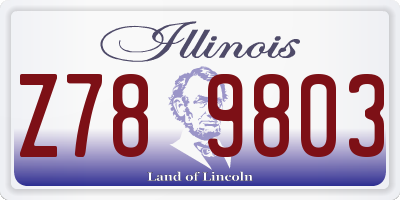 IL license plate Z789803