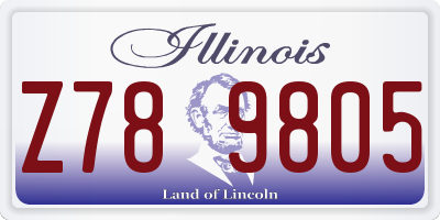 IL license plate Z789805